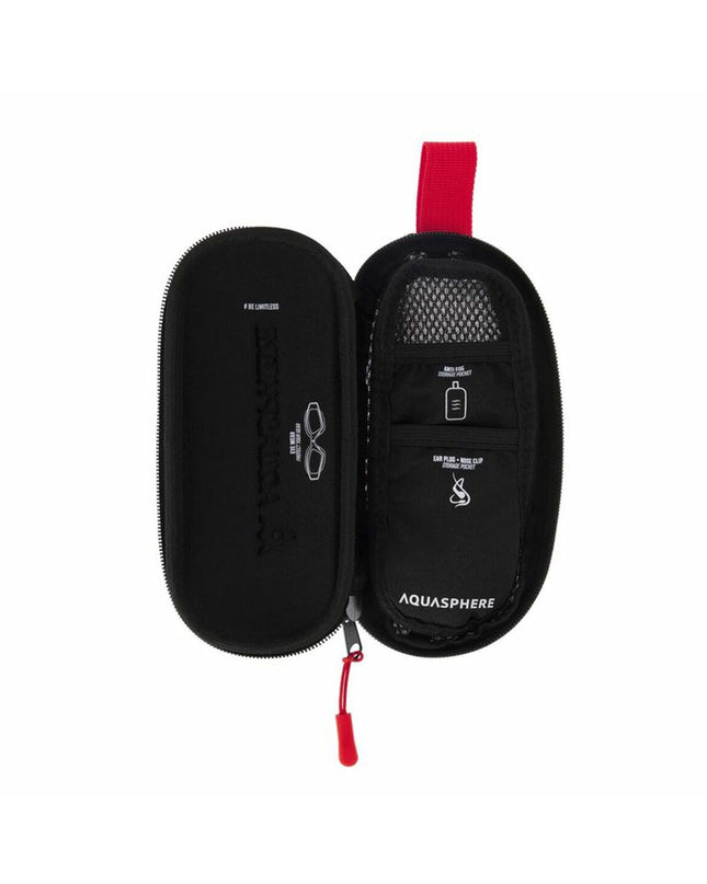 Black Aqua Sphere glasses case for sports and outdoor watersport, durable protective Koffer for Aqua Sphere eyewear.