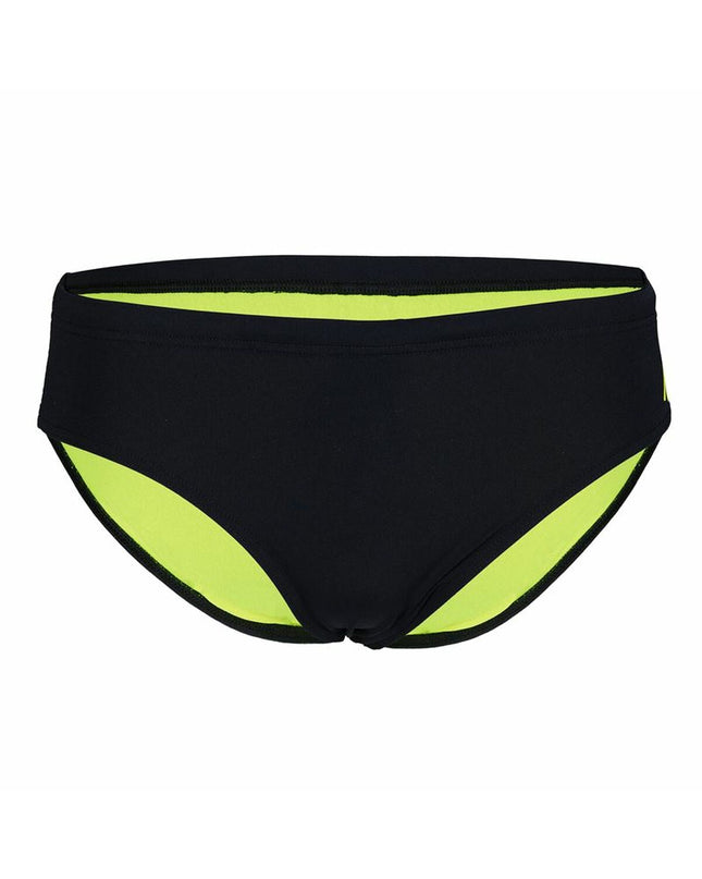 Black men's Aqua Sphere Essentials swim trunks for sport and outdoor watersports, featuring a snug fit and quick-drying fabric.