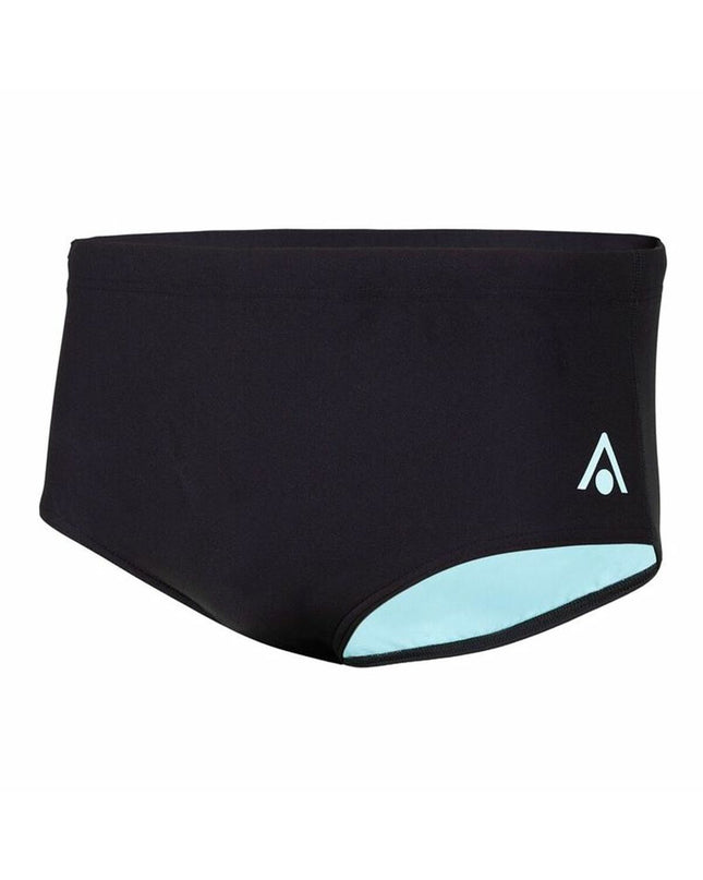 Black Aqua Sphere Essentials men's swim trunks for watersports, featuring a snug fit and quick-drying fabric.