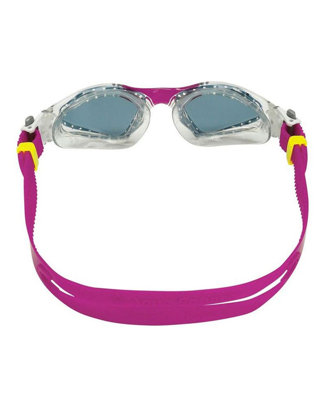 Aqua Sphere Kayenne small pink swimming goggles for watersports, with adjustable strap and clear lenses, suitable for outdoor swimming.