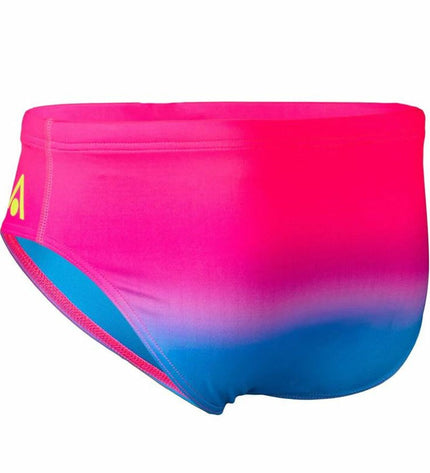 Dark pink men's swim shorts by Aqua Sphere, suitable for sports and outdoor water activities, shown on a model