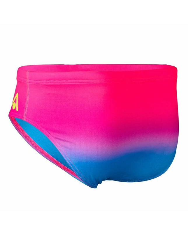 Dark pink men's swim shorts by Aqua Sphere, suitable for sports and outdoor water activities, shown on a model