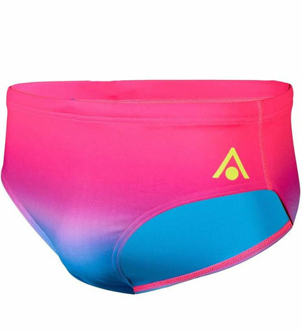 Dark pink men's Aqua Sphere Essentials swim shorts for sports and watersports, shown on a model.