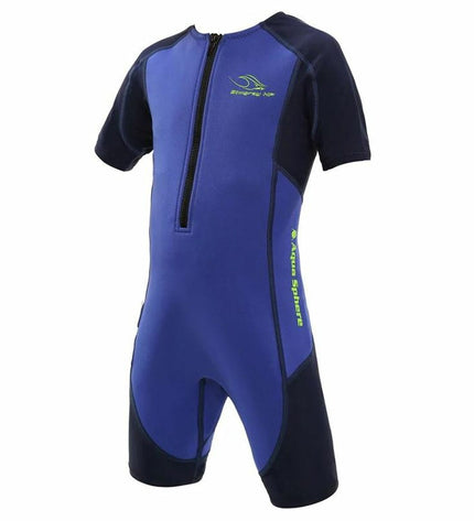 Blue Aqua Sphere Stingray neoprene pack for children, waterproof sports and outdoor wetsuit accessory for kids.