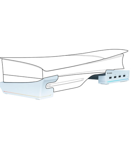 Nacon SHORIZSTAND docking station for plug-and-play game consoles, electronics accessory with sleek design and multiple ports.