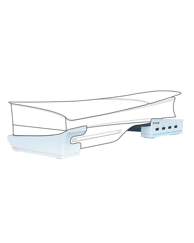 Nacon SHORIZSTAND docking station for plug-and-play game consoles, electronics accessory with sleek design and multiple ports.