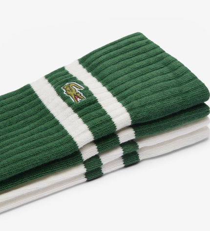 Lacoste Core Performance tennis sock pack with two pairs, designed for sport and outdoor tennis activities.