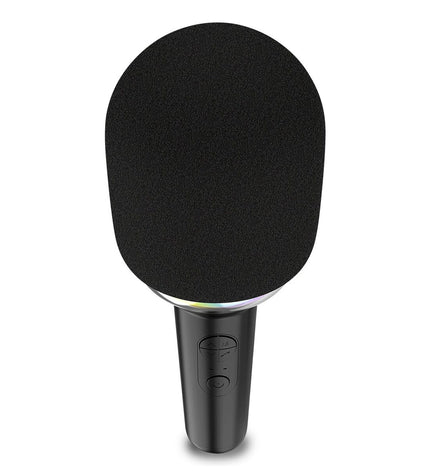 Ledwood SingMaster microphone for audio and hi-fi use, black with silver grille, professional audio equipment.