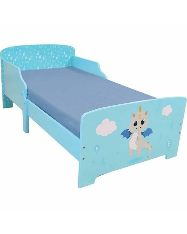 Baby Kinderbed Fun House Leon the Dragon in playful design, 140x70 cm, ideal for cozy bedrooms and young children.