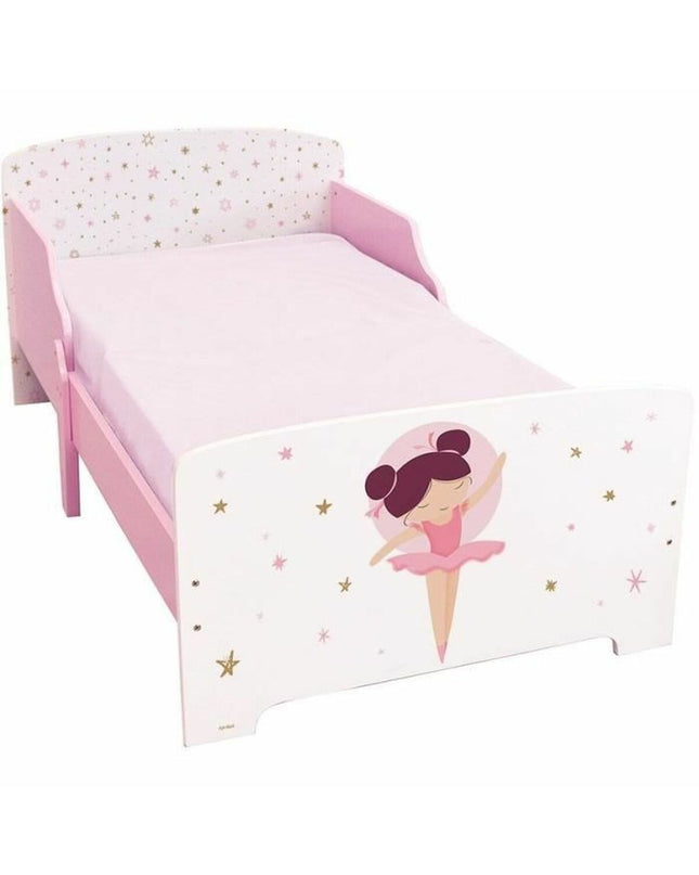 Fun House Kinderbed Baby bed in fun house theme, 140 x 70 cm, suitable for children's bedroom with colorful design
