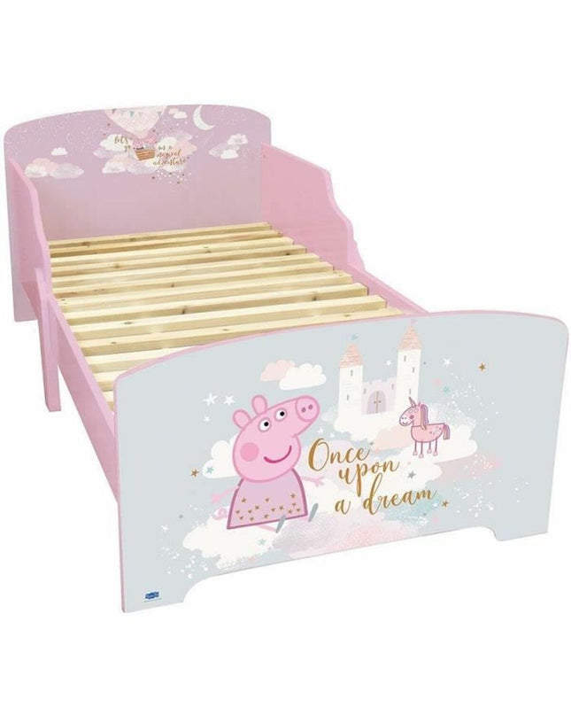 Baby Kinderbed Fun House Peppa Pig with fun house design, 140x70 cm, suitable for a child's bedroom.
