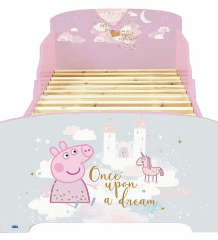 Baby Kinderbed Fun House Peppa Pig in pink with Peppa Pig design, 140 x 70 cm, perfect for a child's bedroom.