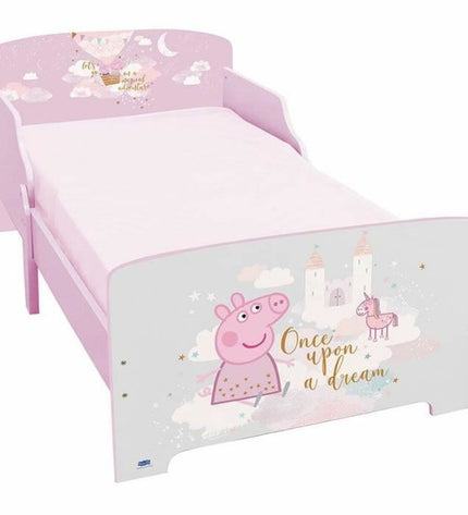 Baby Kinderbed Fun House Peppa Pig with colorful house design, 140x70 cm, perfect for a child's bedroom.