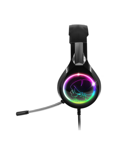 Spirit of Gamer Pro-H8 gaming headset with microphone, black electronic headset for plug-and-play consoles.