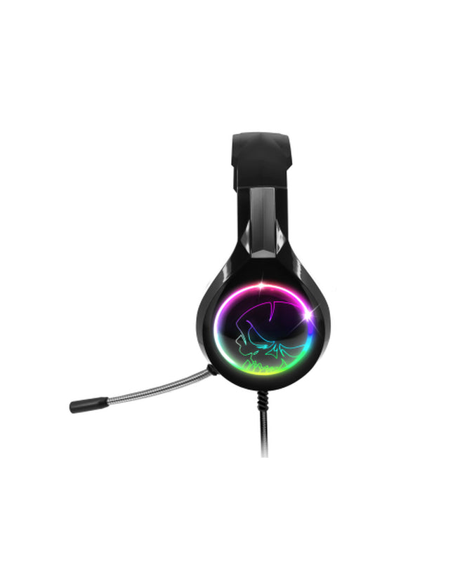 Spirit of Gamer Pro-H8 gaming headset with microphone, black electronic headset for plug-and-play consoles.