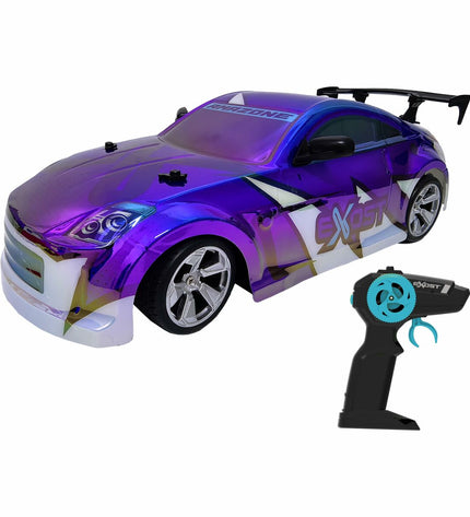 Silverlit police car remote control toy in silver color, designed for children, part of the vehicle toys and games collection.