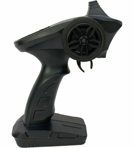 Silverlit remote control police car toy with multicolored lights, designed for children, featuring realistic vehicle details.
