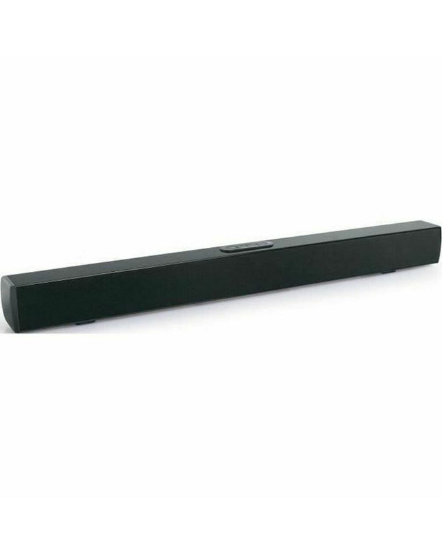 Black Muse M-1520SBT wireless soundbar with 50W output, featuring sleek design and audio controls.