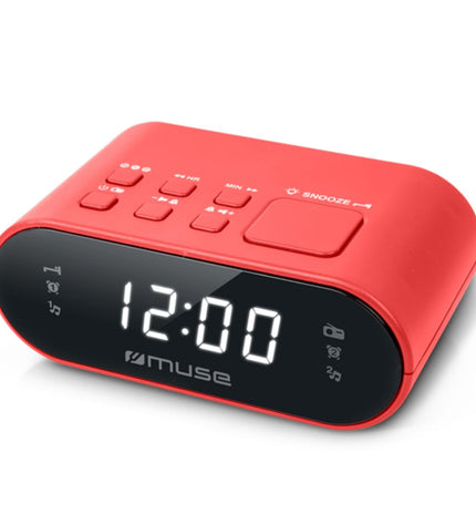 Muse Radio M10RED electronic audio and hi-fi equipment with a red finish, featuring a vintage-style radio design.