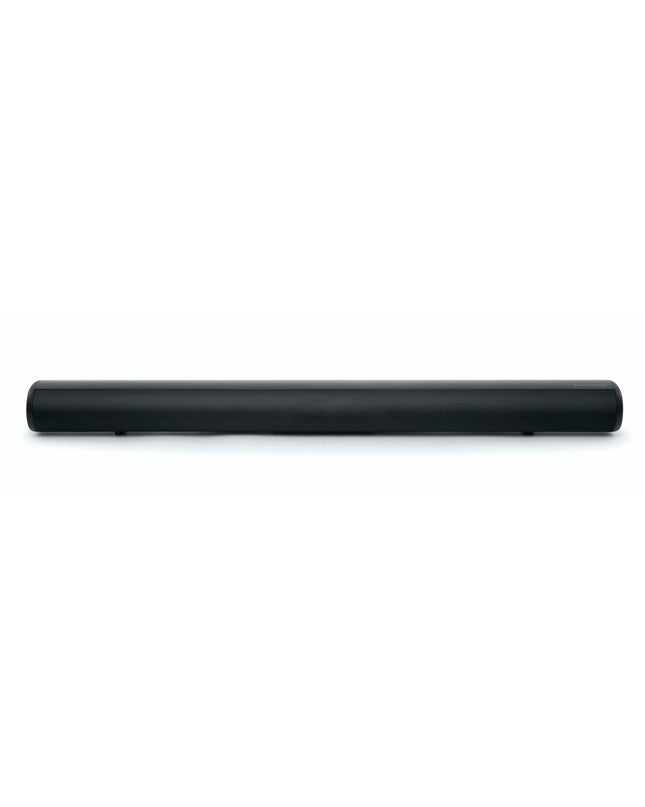 Muse Soundbar Zwart 120W Bluetooth, sleek electronic audio device with speaker grille and control buttons, black finish.