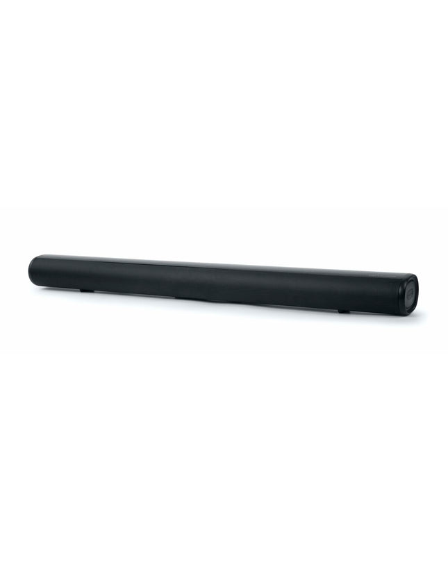 Muse Zwart 120W Bluetooth soundbar for audio and hi-fi, featuring a sleek black design and modern electronic audio equipment.