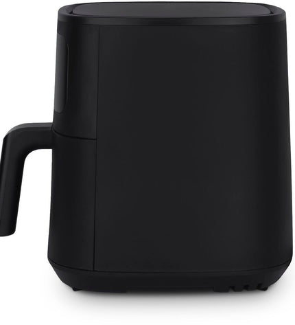 Hkoenig frituurmachine for home cooking, compact electric appliance with stainless steel finish and control dial.