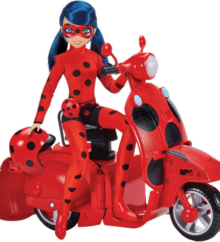 Miraculous Ladybug and Cat Noir motorcycle action figure toy from the Poppen en actiefiguren collection.