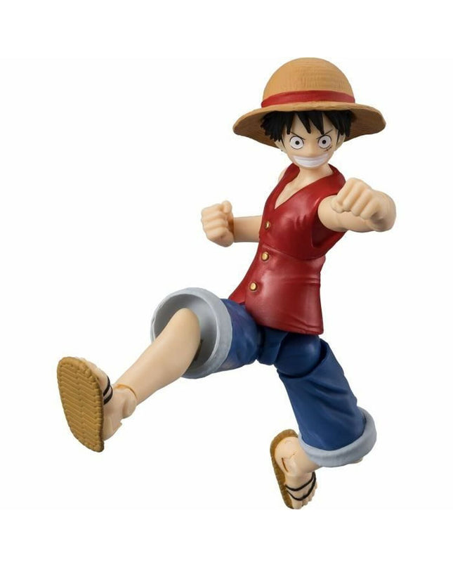 Bandai One Piece action figures set featuring popular characters from the anime in detailed, dynamic poses, ideal for collectors.