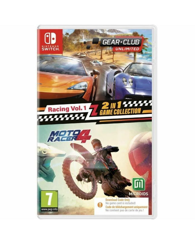 Microids Gear Club Switch video game cartridge for electronic Plug & Play gaming consoles, features racing gameplay and vibrant artwork.