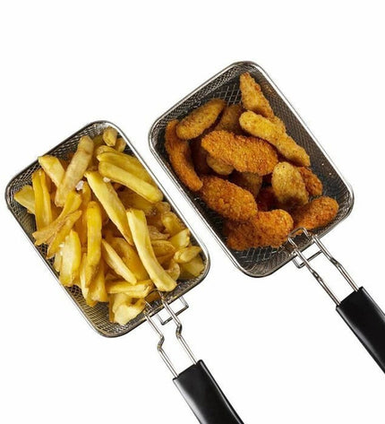 Continental Edison CEFR5IN3P gray 5L deep fryer for home cooking, with digital controls and compact design.