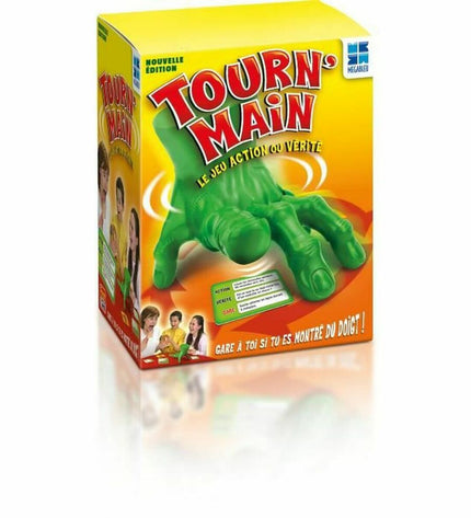 Megableu Tourn’main board game with colorful game pieces and cards, designed for fun family gameplay.
