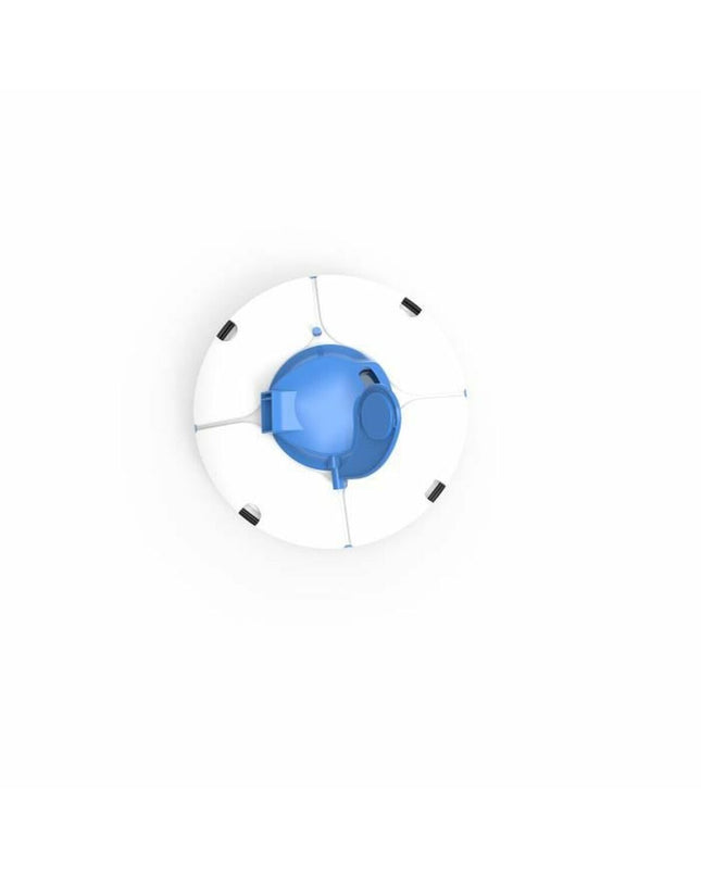 Bestway automatic pool cleaner Frisbee for swimming pools, garden, jacuzzi, and pool accessories, shown on a poolside surface.