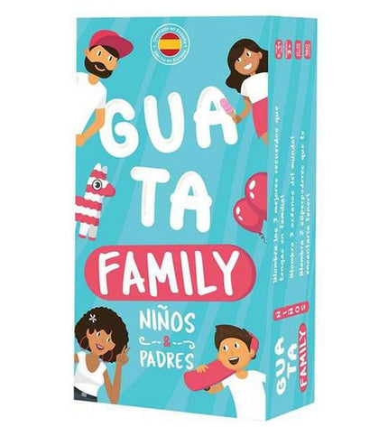 Asmodee Guatafamily board game with colorful cards and game pieces, designed for family fun and strategic gameplay.