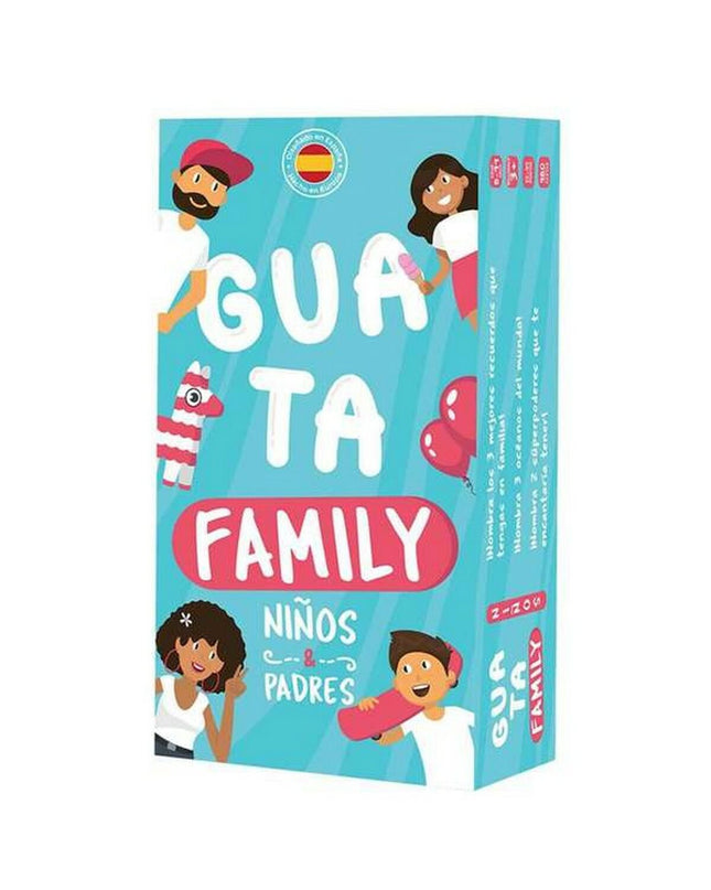 Asmodee Guatafamily board game with colorful cards and game pieces, designed for family fun and strategic gameplay.