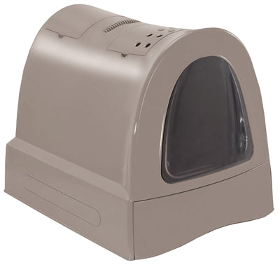 IMAC ZUMA cat litter box with sliding drawer, taupe, 40 x 56 x 42.5 cm