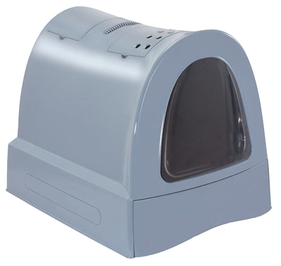 IMAC ZUMA cat litter box with sliding drawer, blue, 40 x 56 x 42.5 cm