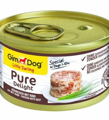 GIMDOG LITTLE DARLING PURE DELIGHT CHICKEN / BEEF 12 x 85 g