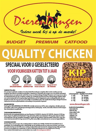 Budget premium cat food, quality chicken, 15 kg