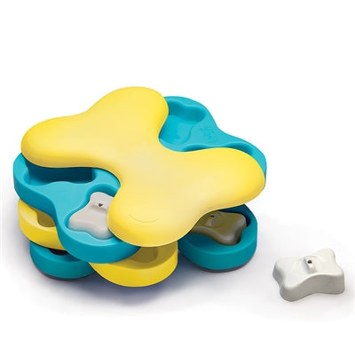 NINA OTTOSSON DOG TORNADO TURQUOISE / YELLOW 23.5 x 18 x 7 cm
