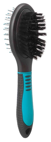TRIXIE BRUSH DOUBLE-SIDED TOP COAT/UNDERCOAT PLASTIC BLACK/BLUE 5 x 19 cm