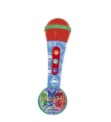 PJ Masks karaoke microphone toy for kids, electronic toy with colorful design, perfect for singing and play.