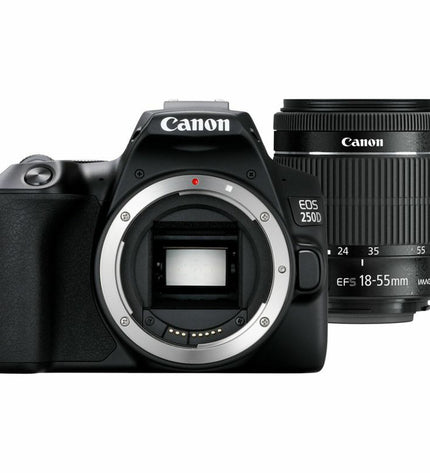 Canon Reflex camera model 3454C003 with lens, electronic photography and video equipment, displayed on a neutral background.