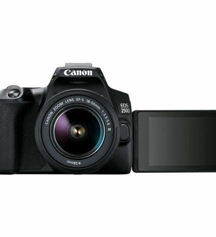 Canon Reflex camera model 3454C003 with lens, electronic photography and video camera equipment, black body with controls visible