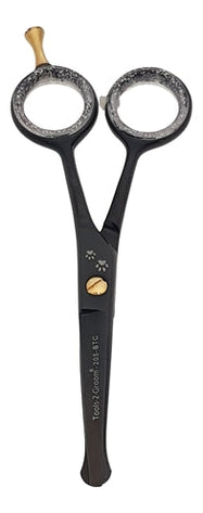 TOOLS-2-GROOM BLACK EDGE CURVED PAW SCISSORS 205-BTC 12.5 cm