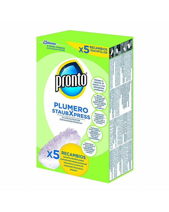 Pronto Pronto Plumero Atrapapolvo dusters, 5-pack, ideal for cleaning and household dust removal.