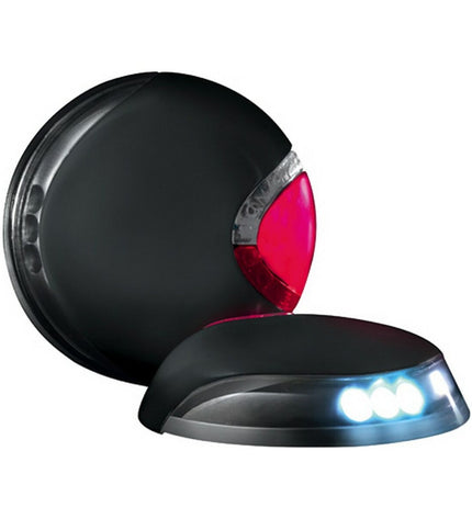 Gray Flexi security light for dogs, compact and durable, designed to keep pets visible and safe during nighttime walks.