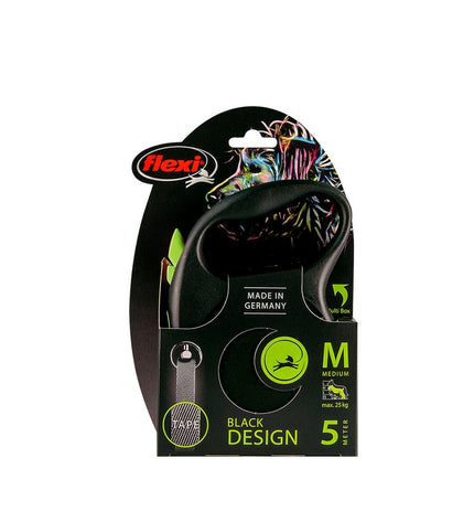 Green Flexi dog leash with a compact handle and retractable cord, designed for safe and comfortable walking of medium-sized dogs.
