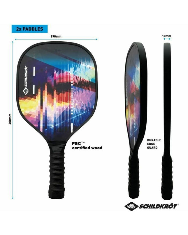 Schildkröt Zwart Hout pickleball paddle for sport and outdoor use, featuring a black and wooden design, ideal for paddle tennis.