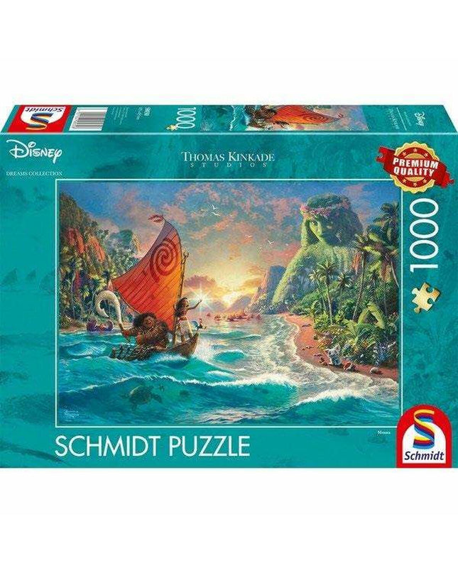 Devir 1000-piece puzzle with colorful puzzle pieces scattered on a flat surface, ideal for brain teasers and puzzle enthusiasts.