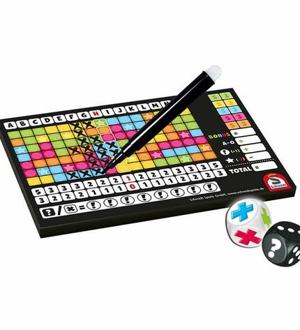 Schmidt Spiele Encore! board game, compact 14x5x19 cm, colorful packaging with game pieces and instructions visible.